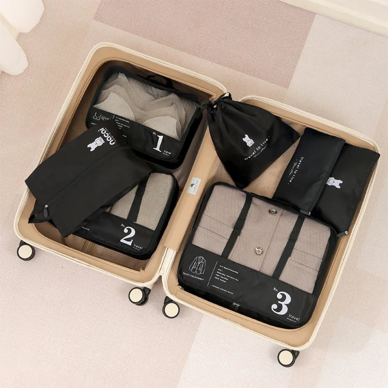 Nodsoma Pakset | 7-Piece Compression Packing Cubes