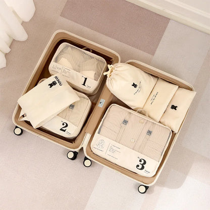 Nodsoma Pakset | 7-Piece Compression Packing Cubes