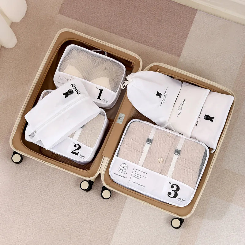 Nodsoma Pakset | 7-Piece Compression Packing Cubes